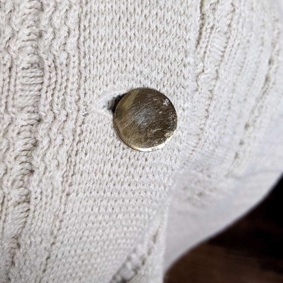 Vintage Dillard's Grandma Beige Long Cardigan - Picture 3 of 6